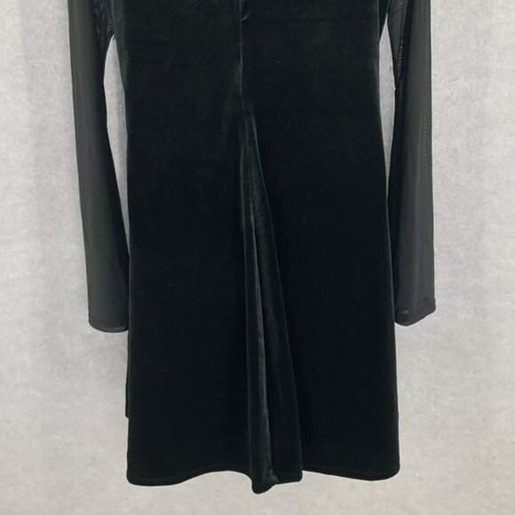 Wild Fable Velvet Dress XXL Black Mesh Sheer Mock Neck Party Whimsigoth Vamp - Picture 7 of 13